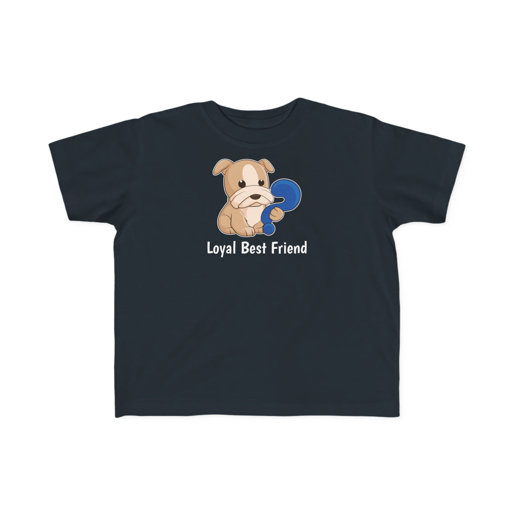 A short-sleeve black shirt with a picture of a dog that says Loyal Best Friend.
