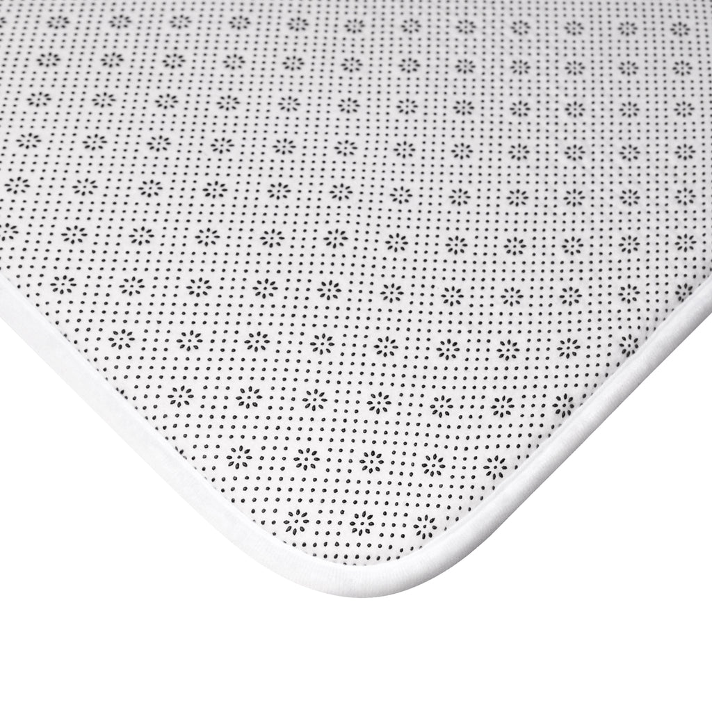 A close-up of the anti-slip backing of the bath mat.